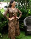 Vestido animal print plus size