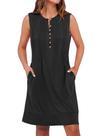 Vestido ANRABESS Vestidos de verão para mulheres, preto, médio