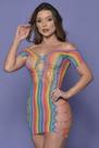 VESTIDO ARRASTÃO RAINBOW Y2143 - Lingerie Sensual VESTIDO ARRASTÃO RAINBOW Y2143 - Lingerie Sensual