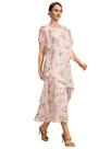 Vestido Arsyince com mangas flutter e floral rosa US18