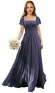 Vestido Augday Flower Girl Wedding Guest Teens Blue Tamanho 14
