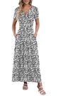 Vestido AUSELILY Floral Longo e Fluido até o Tornozelo