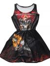 Vestido Avenged Sevenfold Godê Rodado personalizado feminino banda de rock Lu1024 BM