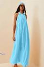 Vestido azul clássico solto morena rosa Tam M Vestido azul clássico solto morena rosa Tam M
