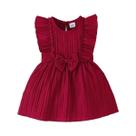 Vestido Azul Com Babados E Laço Para Bebês Meninas De 0 a 3 Anos, Estilo Doce E Fofo Para O Verão Vestido Azul Com Babados E Laço Para Bebês Meninas De 0 a 3 Anos, Estilo Doce E Fofo Para O Verão