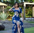 Vestido azul floral Vestido azul floral