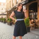 Vestido Azul Midi Jeans para Moda Evangélica