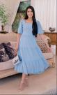 Vestido azul rodado