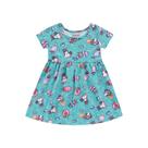 Vestido Baby menina unicornio azul Tamanho G