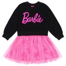 Vestido Barbie French Terry Preto - Tamanhos 10-12 Anos