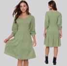 Vestido Basico Keen Moda Verde Tam G Vestido Basico Keen Moda Verde Tam G