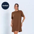 Vestido básico t-shirt feminino rovitex