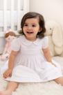 Vestido batizado e Daminha Bordado Gola Floral Bebê Papilloo Vestido batizado e Daminha Bordado Gola Floral Bebê Papilloo