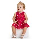 Vestido Bebê em Meia Malha c/ body por baixo Kyly