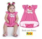 Vestido Bebê em Meia Malha com Body por baixo Kyly Vestido Bebê em Meia Malha com Body por baixo Kyly
