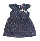Vestido Bebê em Tecido Plano Manga Cotó Duduka