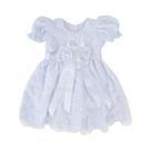 Vestido Bebê Flores MC Laços e Fitas Branco
