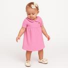 Vestido Bebê Gola Boneca Tecido Rustique