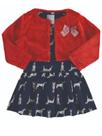 Vestido Bebê Inverno Dálmatas Com Bolero 2 peças - Angerô Vestido Bebê Inverno Dálmatas Com Bolero 2 peças - Angerô