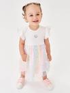 Vestido Bebê Menina Com Tule Natural Cinti Vestido Bebê Menina Com Tule Natural Cinti