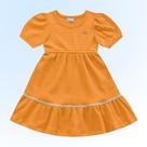 Vestido Bebê Menina Em Malha Fakini Cor:LaranjaTamanho:1