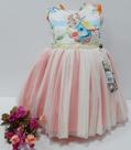 Vestido Bebe Menina Festa Bordado Luxo Tule Lessa Kids 411