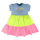 Vestido bebê três marias - azul claro - boca grande
