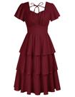 Vestido Belle Poque 2024, outono feminino, preto, floral, tamanho GG