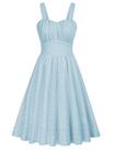 Vestido Belle Poque, convidado de casamento, azul claro, Aline Swing