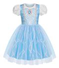 Vestido Benylion Princess Tulle Party Girls 2T azul claro Vestido Benylion Princess Tulle Party Girls 2T azul claro