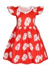 Vestido Benylion Red Leaf, traje havaiano para meninas de 3 a 4 anos Vestido Benylion Red Leaf, traje havaiano para meninas de 3 a 4 anos