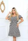 Vestido Blogueira Moda Ombro A Ombro - Varias Cores 38-42 PRETO FLOREAL