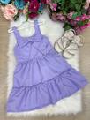 Vestido Blogueirinha Lilas para Crianças - Moda Verão