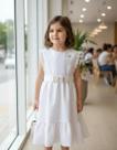 Vestido Blogueirinha Midi Infantil Meninas Valeria Branco
