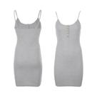 Vestido Bodycon Slim Fit Com Decote Em V Profundo E Botões Para Mulheres - Vestido Curto Sexy