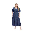Vestido boêmio de manga curta com estampa em bolinhas feminino, grande, nova chegada, moda, casual Vestido boêmio de manga curta com estampa em bolinhas feminino, grande, nova chegada, moda, casual