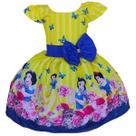 Vestido Branca de Neve Luxo Infantil Festa