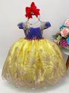 Vestido branca de neve rendado princesa festa infantil luxo Vestido branca de neve rendado princesa festa infantil luxo