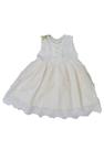 Vestido Branco Curto Tecido Bordado Kafka Baby