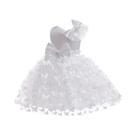 Vestido Branco De Casamento Para Meninas Com Laço E Borboleta, Tutu Para Bebês E Crianças, Vestido