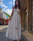 Vestido Branco de Renda - Tamanho M
