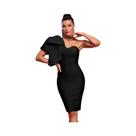 Vestido Branco De Um Ombro Com Babados E Bandagem, Elegante Para Festas, Roupa Sexy Para Mulheres,