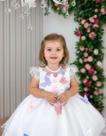 Vestido Branco Jardim Encantado Laço Apresentação Batismo