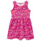 Vestido Brandili Malha Estampa de Arco-íris Infantil