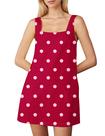 Vestido Burtell Summer sem mangas de algodão e linho para mulheres