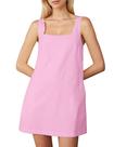 Vestido Burtell Summer sem mangas de algodão e linho para mulheres