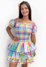 Vestido Caipira Feminino Retalho Adulto Estilo para São João Vestido Caipira Feminino Retalho Adulto Estilo para São João