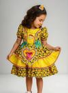 Vestido Caipira festa Junina com Bolsinha Infantil Papilloo