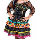 Vestido Caipira Infantil pra Menina de Festa Junina Super Rodado Saia Armada Corselet e Manga 3/4