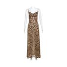 Vestido Cami Sem Mangas Com Estampa De Leopardo Vintage Para Mulheres, Moda De Verão Para Festas E
